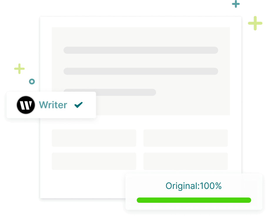 Evita il rilevamento Writer con contenuto undetectable AI al 100%.